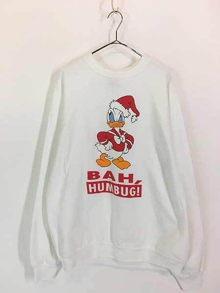 古着 80s USA製 Donald Duck Donald クリスマス コスチューム スウェット トレーナー XL 古着の通販は