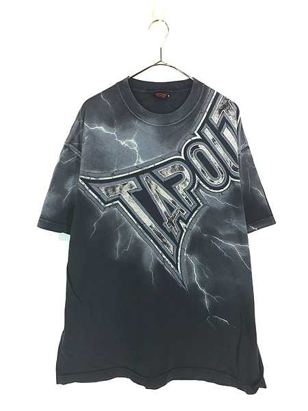 古着 00s TAPOUT サンダー イナズマ オールオーバー グラフィック 格闘技 Tシャツ XLの通販は