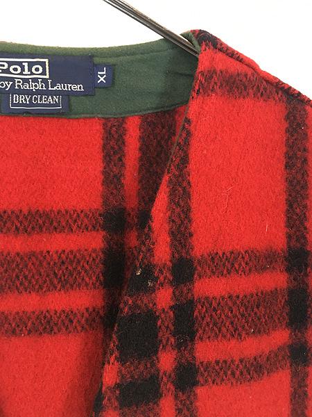 古着 90s Polo Ralph Lauren 赤×黒 バッファロー チェック カスタム