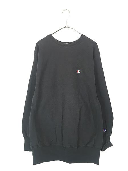 古着 90s USA製 Champion Reverse Weave ワンポイント リバース スウェット 黒 XL 古着の通販は 27,500円