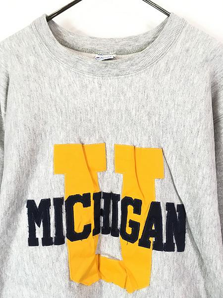 古着 90s USA製 Champion Reverse Weave 「MICHIGAN」 カレッジ