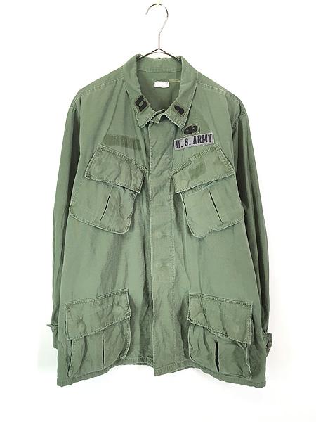 古着 60s 米軍 US 4th ポプリン ベトナム ジャングル ファティーグ トロピカル ジャケット M-R