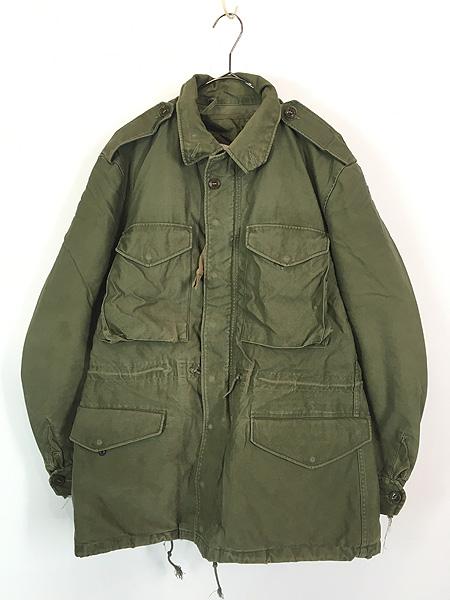 古着 50s 米軍 US ARMY M-51 初期型 ヘビー コットンサテン ミリタリー フィールド ジャケット ライナー付 S-R