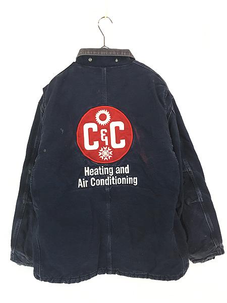 古着 90s Carhartt フェード ネイビー ダック パデット