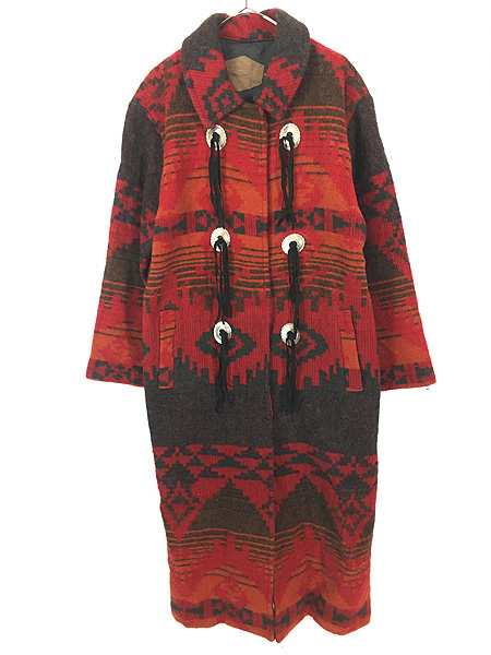 古着 80s USA製 WoolRich ネイティブ チマヨ 総柄 ウール