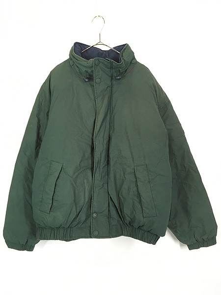 古着 90s TOMMY HILFIGER フラッグ ロゴ パッチ 2way ナイロン ダウン ジャケット XL 古着の通販は