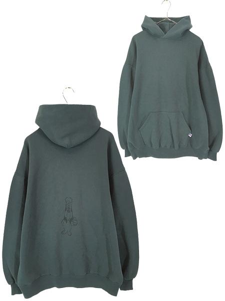 古着 90s USA製 Russell 「Droopy Dog」 ドルーピー バックプリント スウェット パーカー XXL 古着