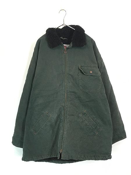 古着 90s Levi's 72629-3235 ボア フリース ライナー オリーブ ダック ワーク カバーオール ジャケット コート XL