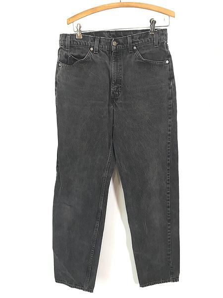 古着 90-00s USA製 Levi's 550 サルファ ブラック デニム パンツ ジーンズ テーパード W32 L33