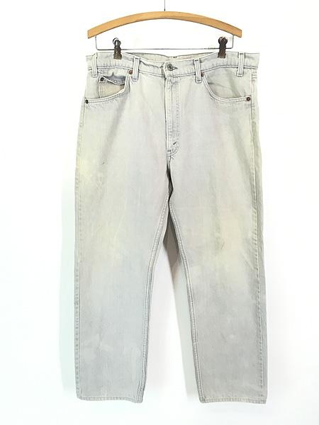 古着 80s USA製 Levi's 505-0257 グレー デニム パンツ ジーンズ スリム W36 L29