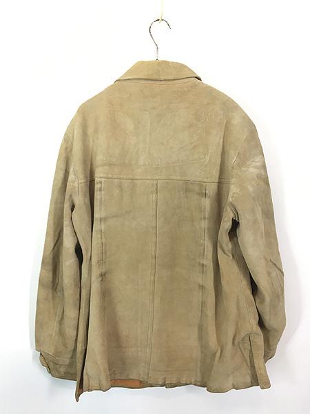 古着 70s BARACUTA スナップボタン 本革 スエード レザー シャツ ジャケット 42の通販は