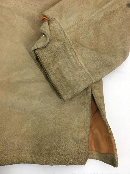 古着 70s BARACUTA スナップボタン 本革 スエード レザー シャツ ジャケット 42の通販は