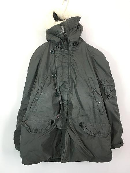 古着 80s 米軍 USAF N-3B 6279J ミリタリー ファー フーデッド 防寒 フライト ジャケット パーカー L