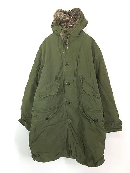 古着 40s 米軍 M-45 M-1945 防寒 アルパカ ライナー ミリタリー オーバー コート フィールド パーカー ライナー完備 L