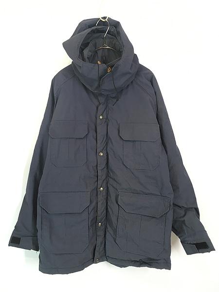 古着 80s USA製 WoolRich 防寒 パデット 2way マウンテン パーカー マウンパ チャコール XL