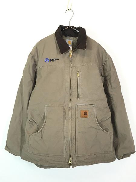 古着 Carhartt 裏ボア ベージュ ダック サンドストーン リッジ ジャケット コート M 古着