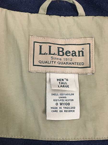 古着 00s LL Bean × Campmor Wネーム ナイロン シェルド フリース ベスト L TALL