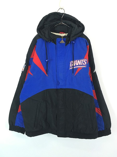 古着 90s NFL New York Giants ジャイアンツ 2way パデット ナイロン ジャケット L 古着