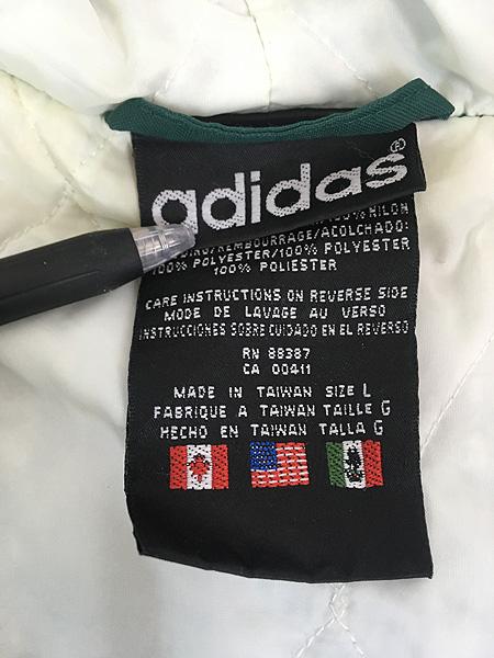 古着 90s adidas BIG ロゴ & トレフォイル パデット フーデッド