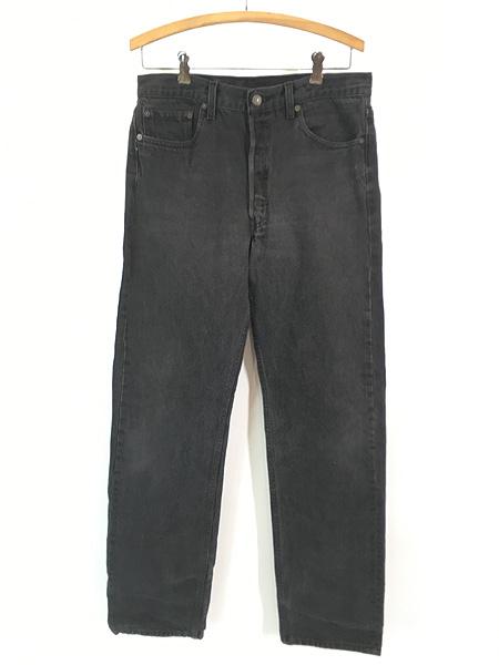 古着 90s USA製 Levi's 501-0660 サルファ スーパー ブラック デニム パンツ ジーンズ ストレート W32 L32の通販は