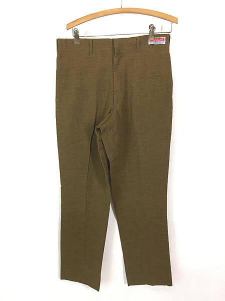 古着 Deadstock!! 60s Reston Slacks 「SCOTCHGARD」 ノータック アクリル レーヨン スラックス パンツ スリム W31 L29