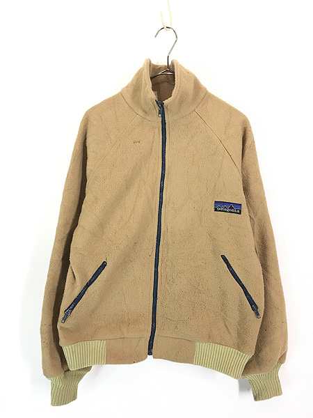 古着 80s 初期 Patagonia 「デカタグ」 フルジップ ハイネック フリース ジャケット L 古着