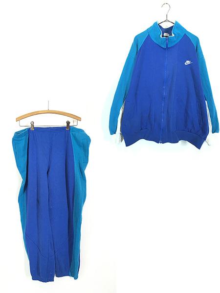 古着 90s NIKE クレイジー パターン ジップアップ スウェット ジャージ セットアップ XL 古着