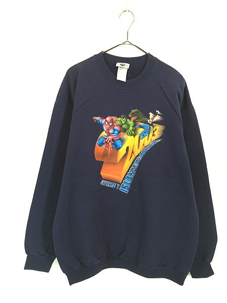 古着 00s UNIVERSAL’S S OF ADVENTURE 2003 マルチ キャラクター スウェット トレーナー L位 古着