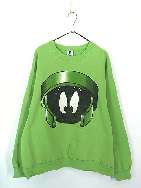 古着 90s USA製 LOONEY TUNES Marvin the Martian マービン BIG フェイス スウェット トレーナー XL 古着の通販は 15,400円