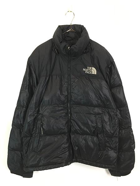 古着 90s TNF The North Face 700フィル パワー グース ダウン ヌプシ ジャケット パッカブル 黒 M 古着