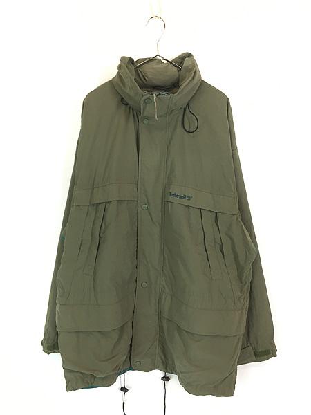 古着 90s Timberland 2way ナイロン ジャケット パーカー L 古着