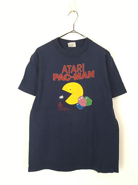 古着 80s USA製 ATARI PAC-MAN パックマン アーケード レトロ ゲーム Tシャツ M 古着