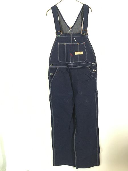 古着 Deadstock!! 90s USA製 BIG MAC 濃紺 100% コットン デニム ワーク オーバーオール サロペット W36 L30の通販は 17,600円