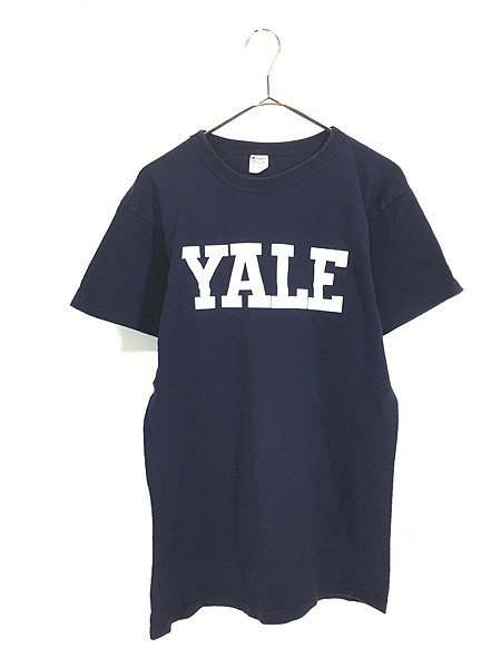 古着 80s USA製 Champion 「YALE」 カレッジ Tシャツ M 古着