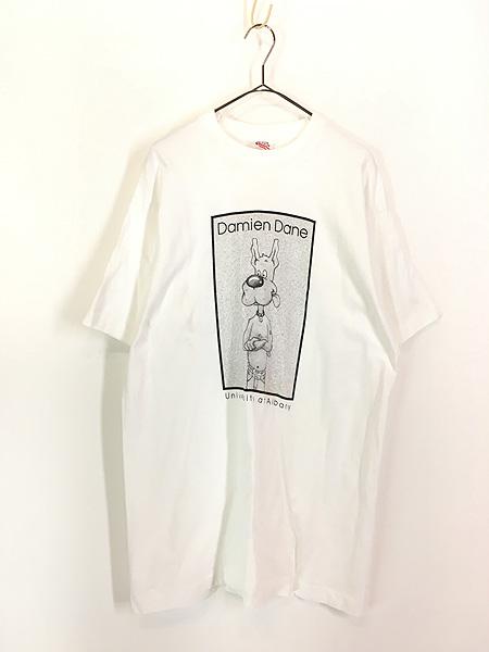 古着 90s USA製 Damien Dane University at Albany 両面 CK パロディー Tシャツ XL 古着の通販は 7,568円