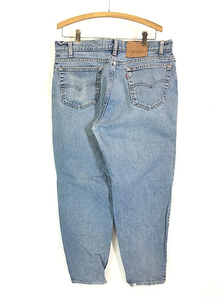 古着 90s USA製 Levi's 560-4891 ブルー デニム バギー パンツ ジーンズ 強テーパード W35 L31の通販は