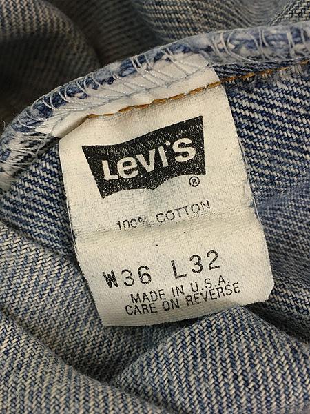 古着 90s USA製 Levi's 560-4891 ブルー デニム バギー パンツ ジーンズ 強テーパード W35 L31の通販は