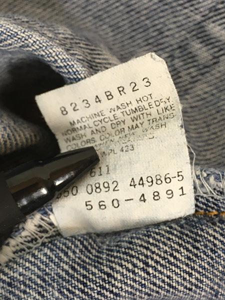 古着 90s USA製 Levi's 560-4891 ブルー デニム バギー パンツ ジーンズ 強テーパード W35 L31の通販は