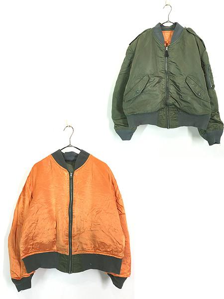 古着 90s USA製 Alpha Industries L-2B 「7448J」 ミリタリー ライトゾーン フライト ジャケット XL