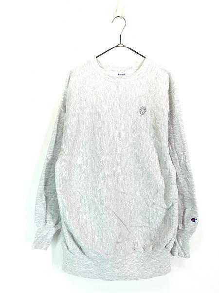 古着 90s Champion Reverse Weave ワンポイント リバース スウェット グレー XL 古着