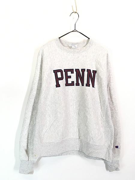 古着 Champion Reverse Weave PENN 「P」 BIG アルファベット カレッジ リバース スウェット M 古着の通販は