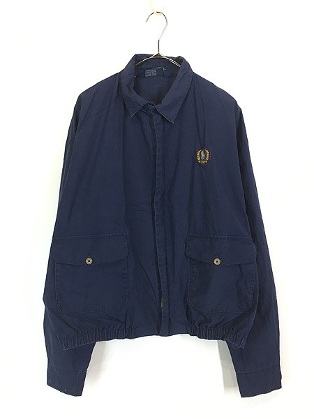 古着 90s Polo Ralph Lauren 月桂樹 パッチ チンスト 比翼 コットン ジャケット XL位 古着