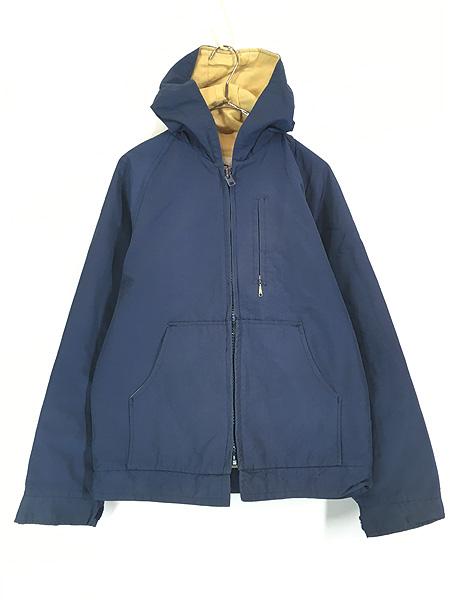 古着 70s WoolRich シャモアクロス ライナー 60/40クロス フーデッド ナイロン ジャケット パーカー L位