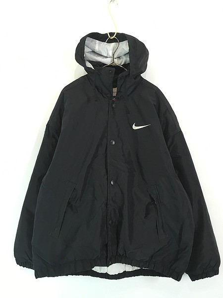 古着 90s NIKE BIG ロゴ パデット 2way ジャケット パーカー L 古着