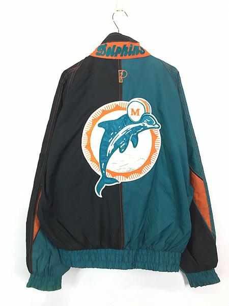 古着 90s NFL Miami Dolphins ドルフィンズ ナイロン ジャケット M 古着