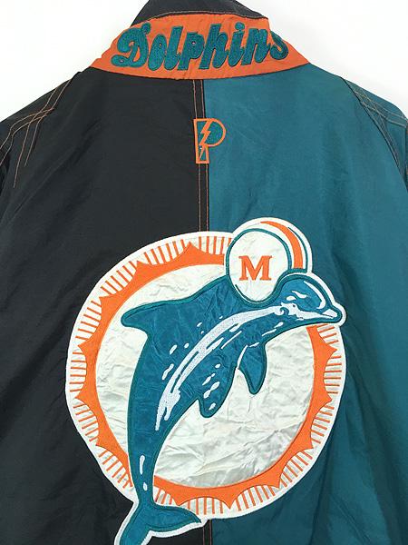古着 90s NFL Miami Dolphins ドルフィンズ ナイロン ジャケット M 古着