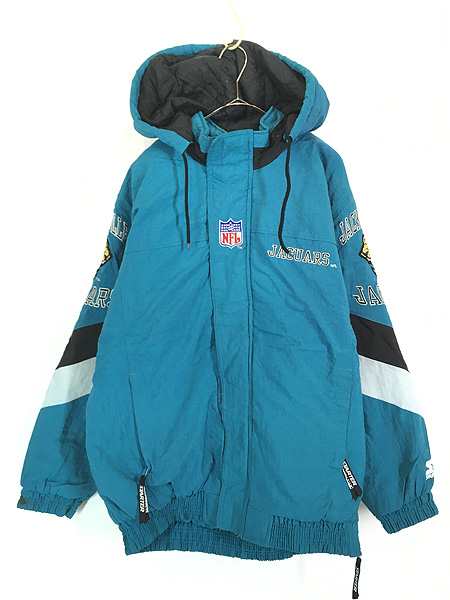 古着 90s STARTER NFL Jacksonville Jaguars ジャガーズ 2way パデット ナイロン ジャケット XL位 古着