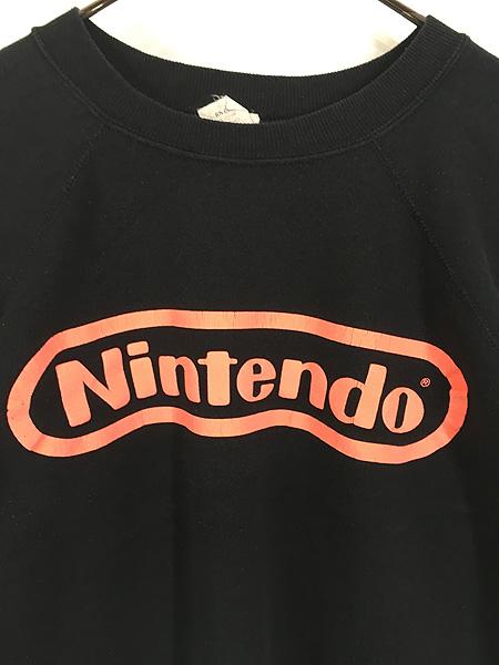 古着 80s USA製 Nintendo 任天堂 ゲーム 企業 ロゴ 発泡 プリント スウェット トレーナー XL位 古着の通販は