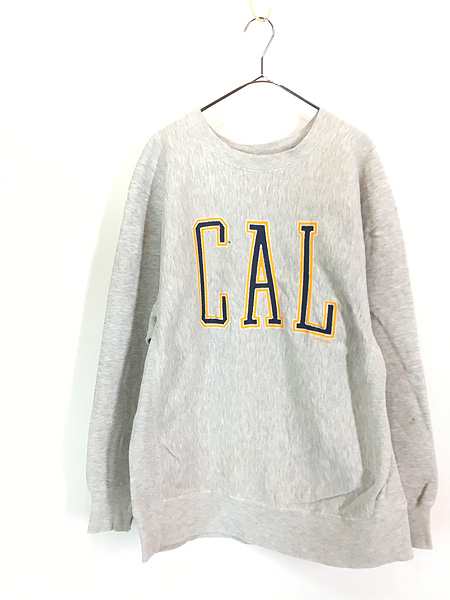 古着 80-90s USA製 「CAL」 リバース タイプ ヘビー スウェット トレーナー XL 古着