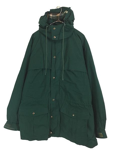 古着 90s Eddie Bauer チェック ウール ライナー 2way アウトドア マウンテン パーカー マウンパ グリーン Lの通販は 8,250円